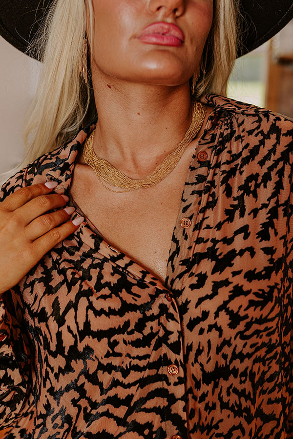 Make Your Entrance Layered Necklace In Gold