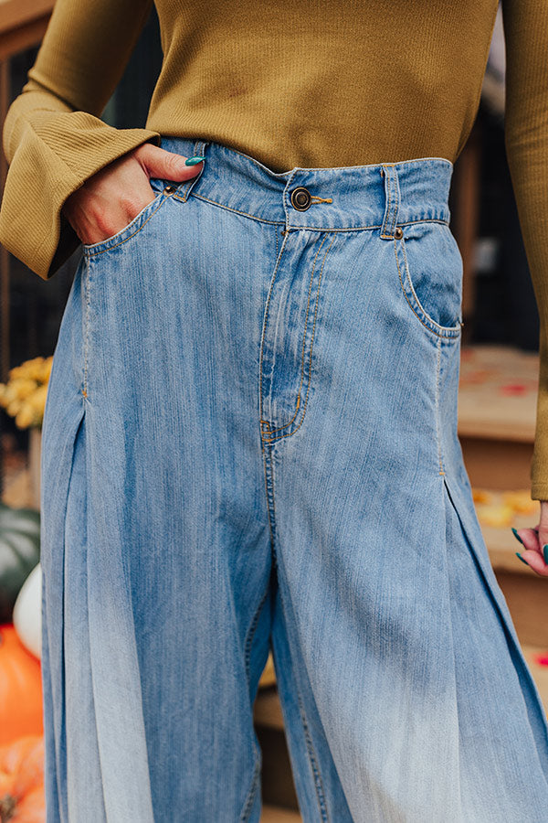 The Jessica Wide Leg Denim Trouser Image - 5