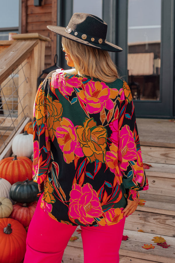 Counting Blessings Floral Shift Top