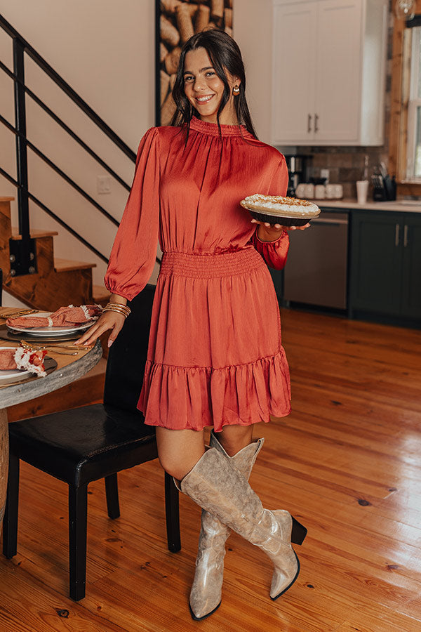 Living In The Moment Dress In Rustic Rose