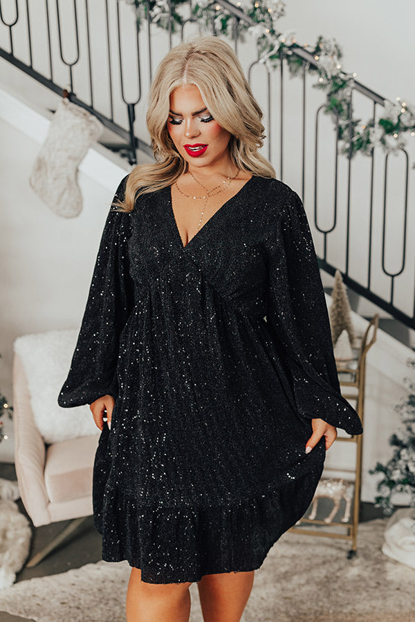 Sleek Sophistication Mini Dress In Black Curves Image - 3