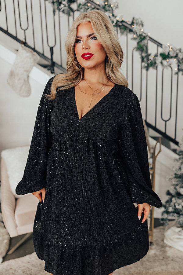 Sleek Sophistication Mini Dress In Black Curves Image - 5