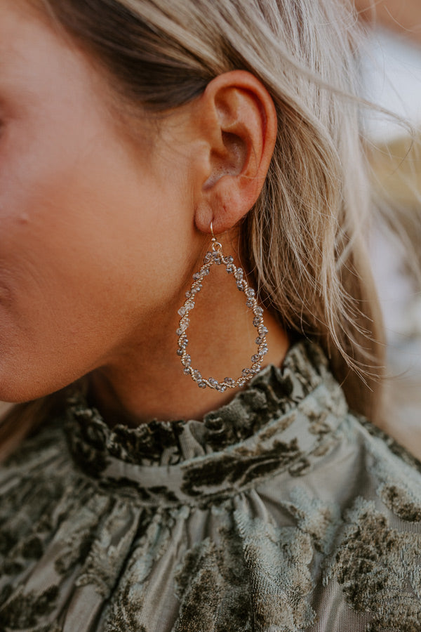 Elite Elegance Earrings In Grey Image - 1