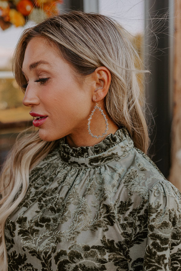 Elite Elegance Earrings In Grey Image - 2