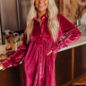 Festival Feels Velvet Mini Dress in Sangria Image - 1