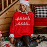 Fa La La Cable Knit Sweater In Red Image - 1