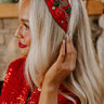 Christmas Carol Embellished Headband In Red Image - 1