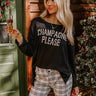 Champagne Please Sweater in Black Image - 1