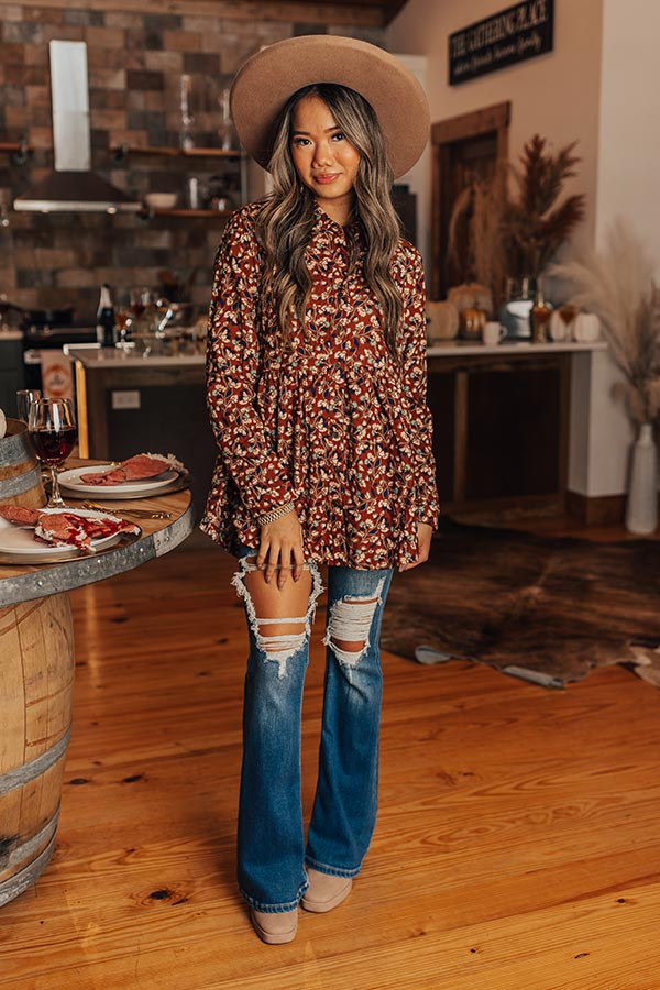 Dare To Dream Floral Button Up Image - 1