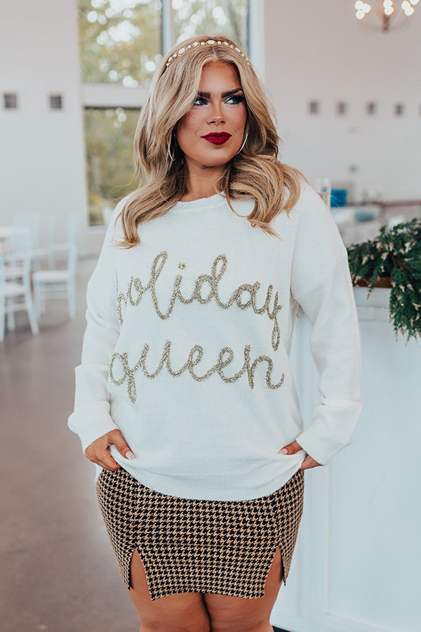 Holiday Queen Tinsel Sweater Curves Image - 1