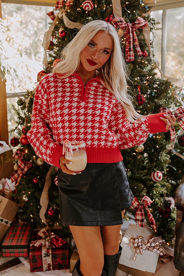 On The Way Houndstooth Sweater