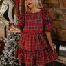 So Plaid You're Mine Mini Dress In Red Image - 1