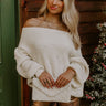 Follow Your Gaze Embellished Off Shoulder Sweater Image - 1