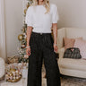 The Prescott High Waist Tweed Pants in Black Image - 1