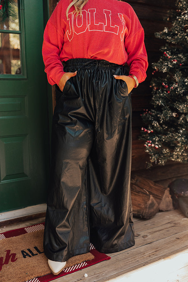 The Sawyer High Waist Faux Leather Pants Curves