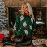 Santa Honey Sequin Sweatshirt in Hunter Green Image - 1