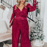 Luxe Lady Pleated Jumpsuit Curves Image - 1
