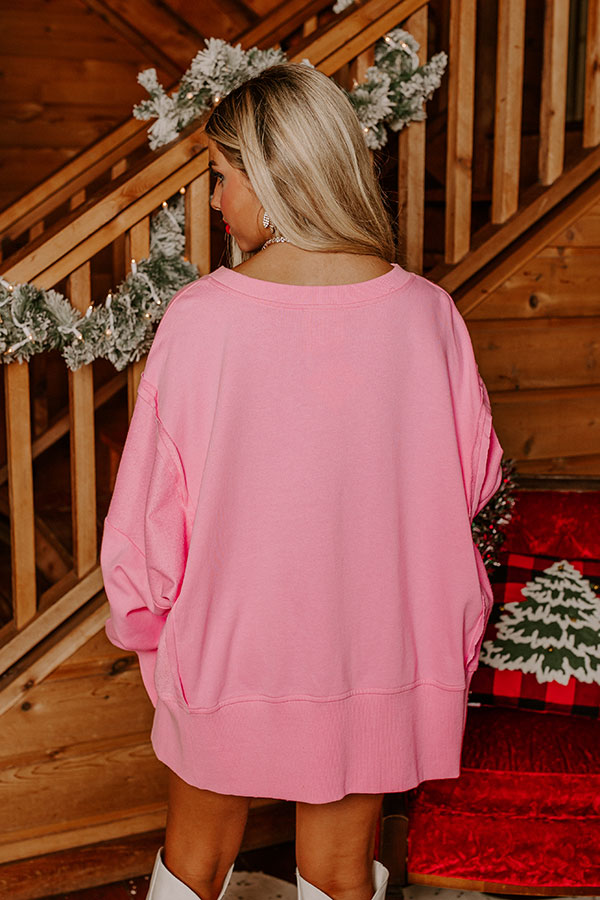 Candy Cane Lane Oversized Sequin Sweatshirt Image - 5