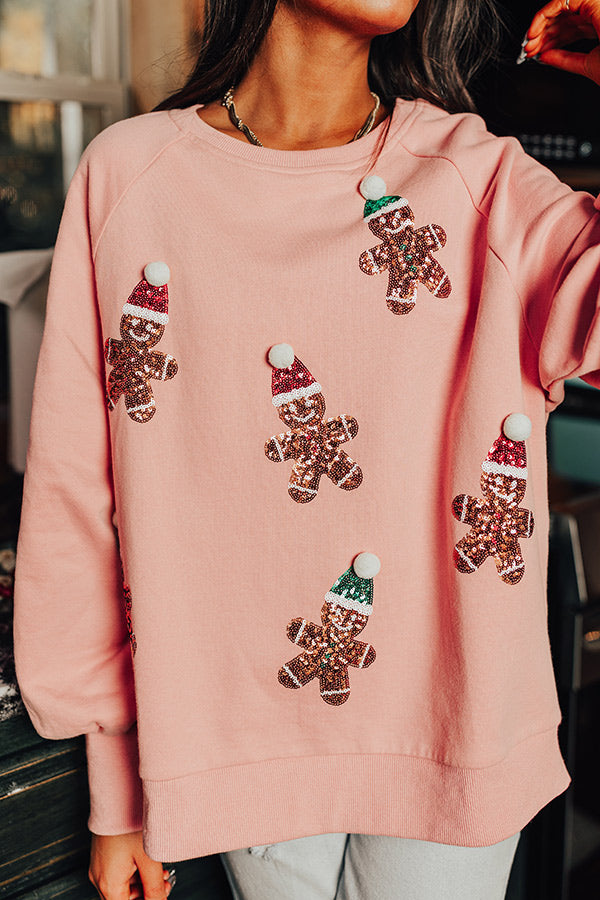 Gingerbread Dreams Sequin Sweatshirt Image - 4