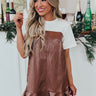 Dare To Dream Faux Leather Mini Dress In Brown Image - 1