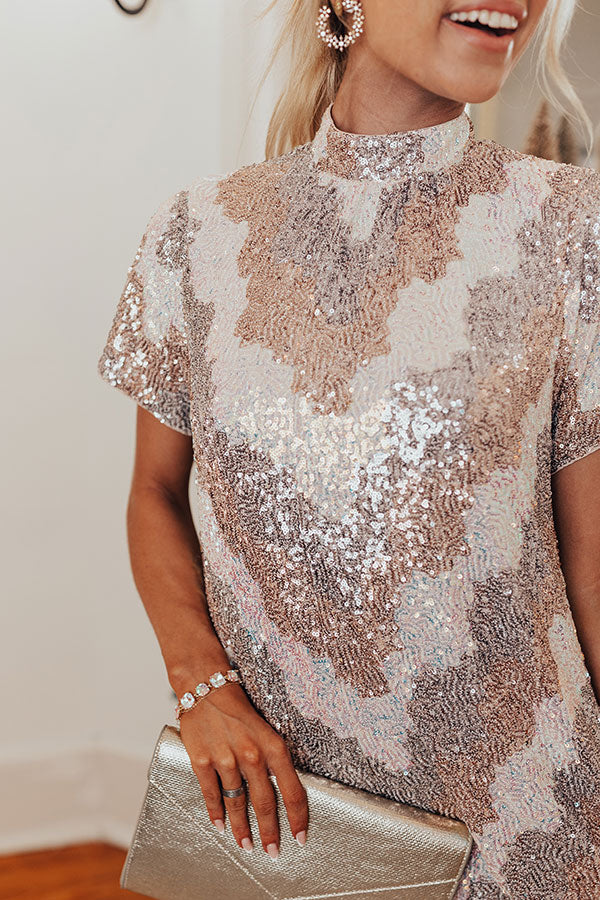 Celebration State Of Mind Sequin Mini Dress Image - 4