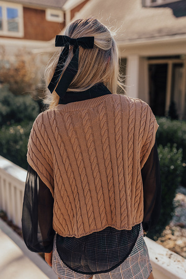 Meet Your Destiny Knit Top In Iced Mocha Image - 5