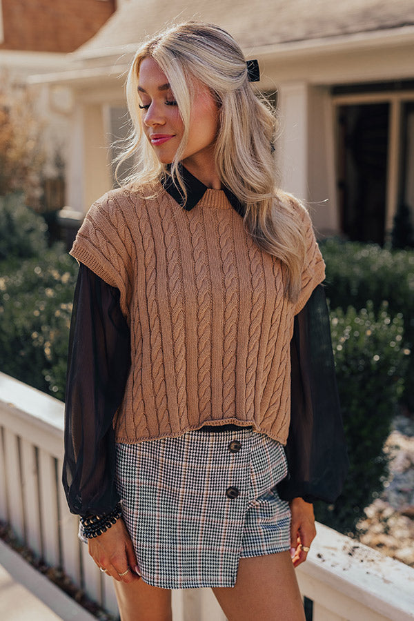 Meet Your Destiny Knit Top In Iced Mocha