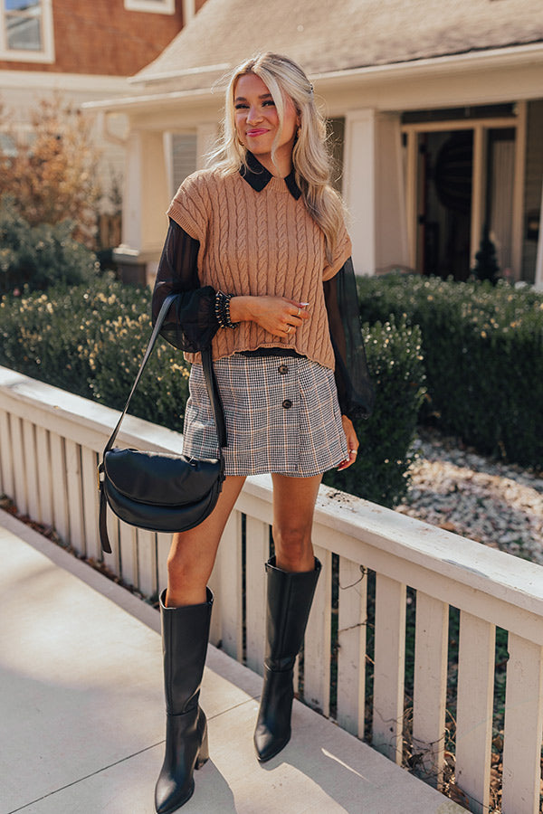 Meet Your Destiny Knit Top In Iced Mocha Image - 2