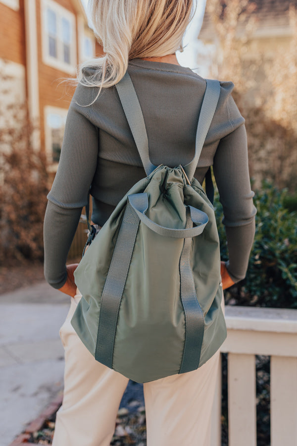 Rise And Grind Backpack In Sage Image - 2