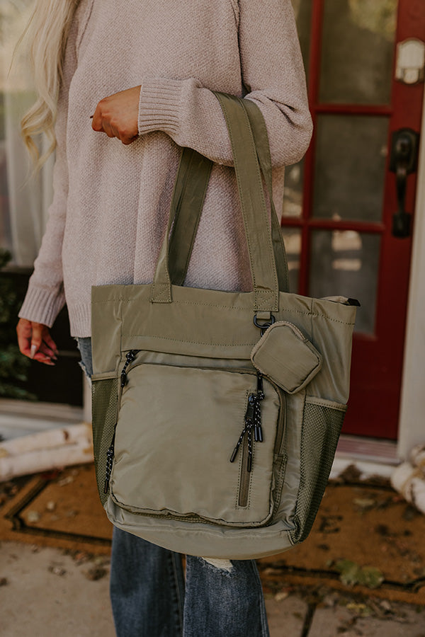Tomorrow Is A New Day Tote In Sage