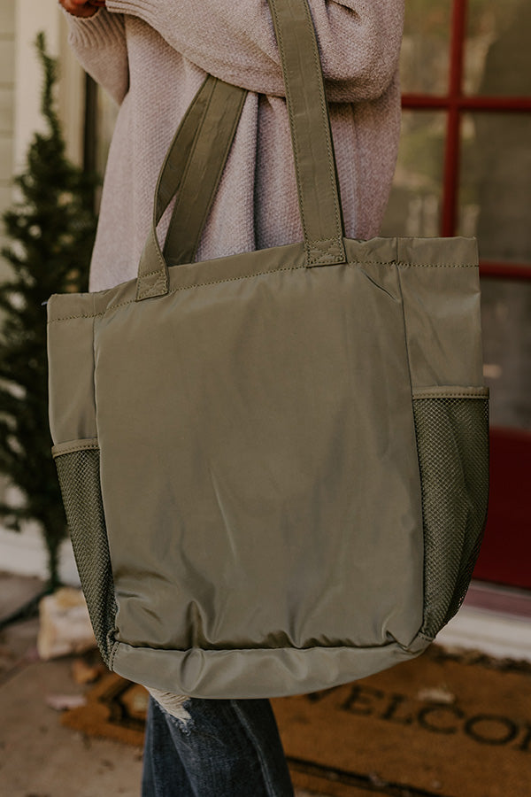 Tomorrow Is A New Day Tote In Sage Image - 5