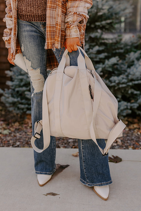 Road Trip Traveling Sling Backpack In Birch • Impressions Online Boutique