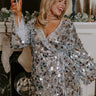 Love and Luxe Sequin Wrap Mini Dress Curves Image - 1