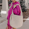 Travel Far Puffer Tote In Iced Latte Image - 1