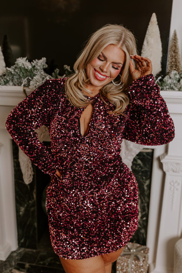 Fizzy Feels Sequin Mini Dress Curves Image - 2