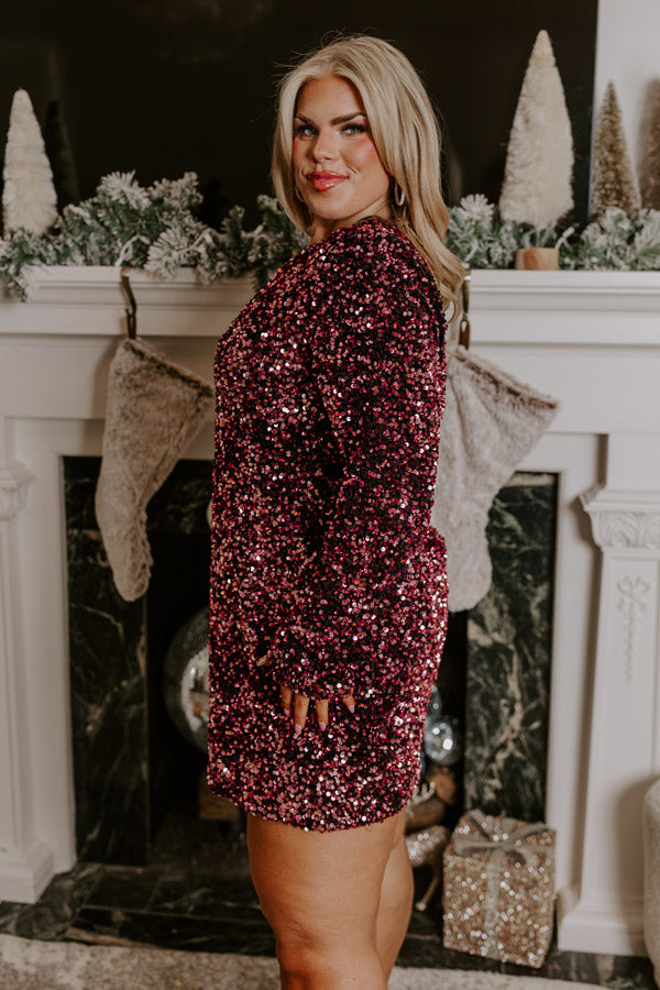 Fizzy Feels Sequin Mini Dress Curves Image - 3