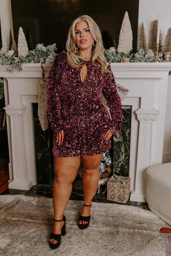 Fizzy Feels Sequin Mini Dress Curves Image - 1