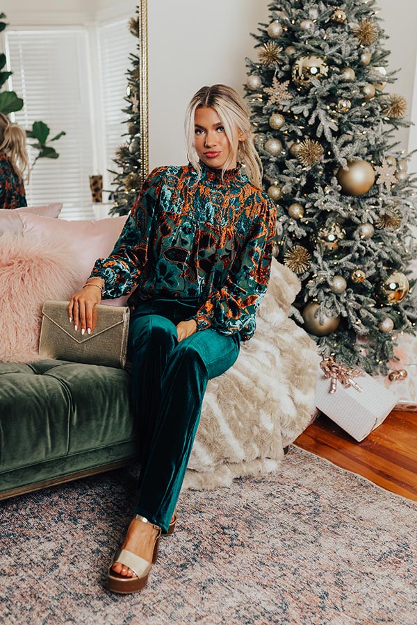 Newsworthy Style Velvet Burnout Top Image - 1