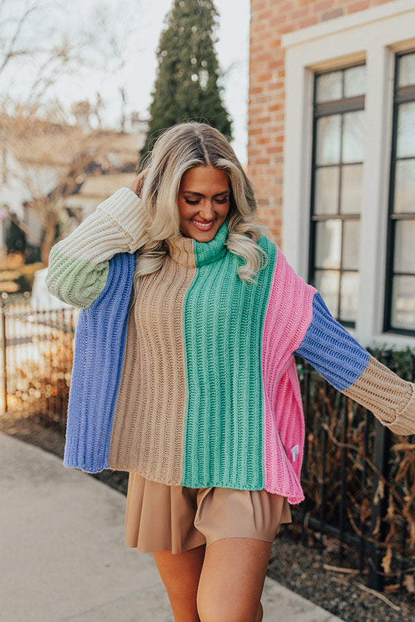 Whistling Woods Colorblock Knit Sweater