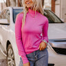 Foliage Falling Sweater Top In Pink Image - 1