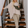 Latte Sipping Mineral Wash Oversized Hoodie in Beige Curves Image - 1