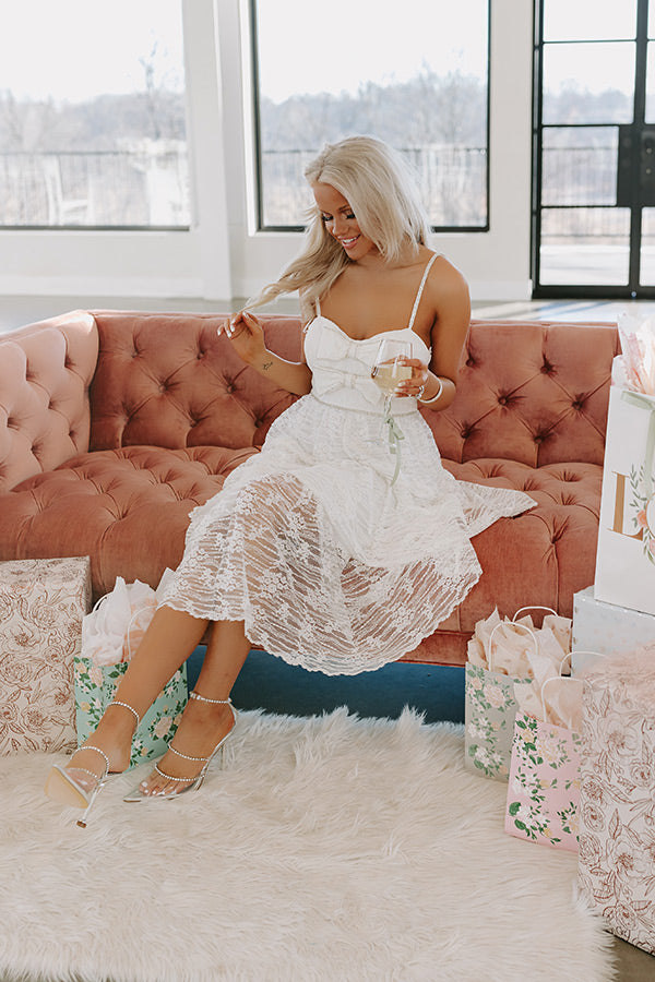 Lovely In Lace Tiered Midi