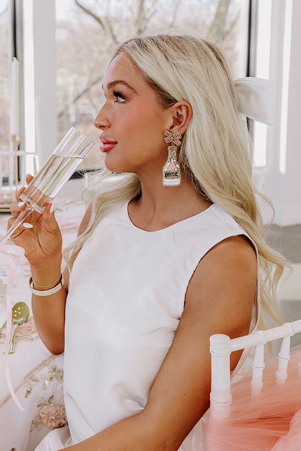 Toast To The Bride Earrings In Gold