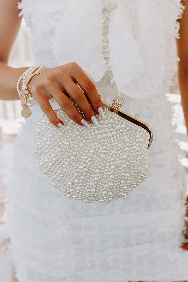 Endless Love Pearl Embellished Clutch