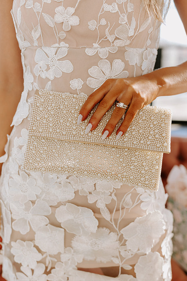 The Perfect Day Pearl Embellished Clutch