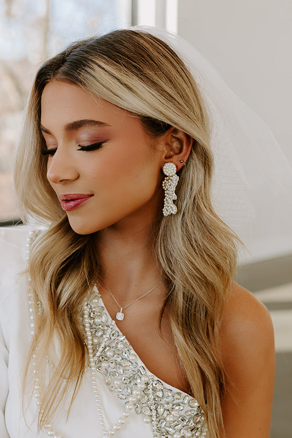 Bride Earrings In Pearl