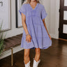 Across The World Mineral Wash Mini Dress In Lavender Image - 1