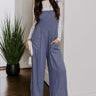 Gather The Courage Smocked Jumpsuit In Blue Image - 1