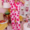 Candy Hearts Satin Pajama Pants Image - 1