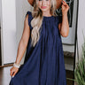 Saltwater Sunrise Shift Dress In Navy Image - 1